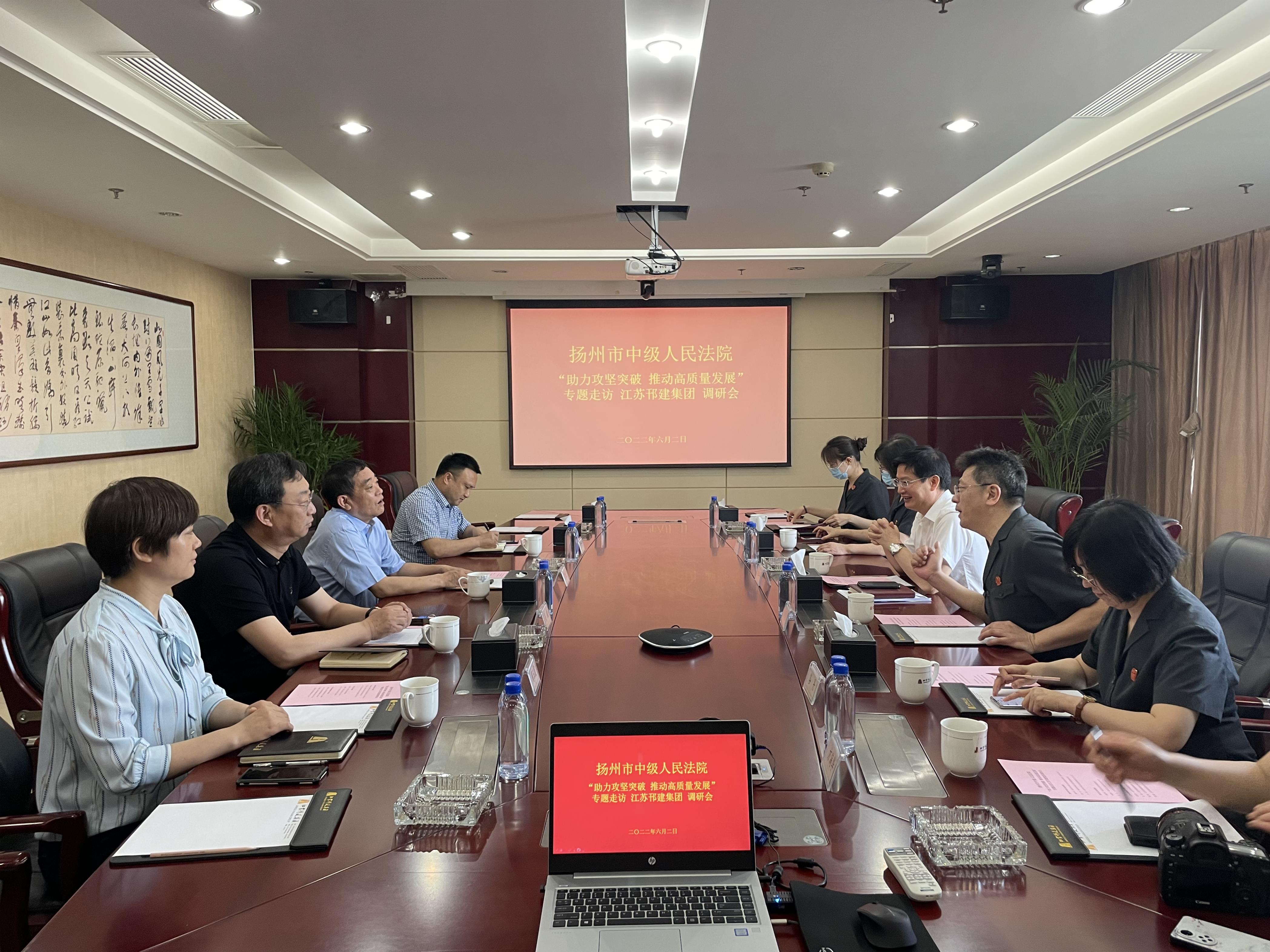 图1-7、扬州市中级人民法院政治部主任袁江华率队到集团公司走访调研.jpg